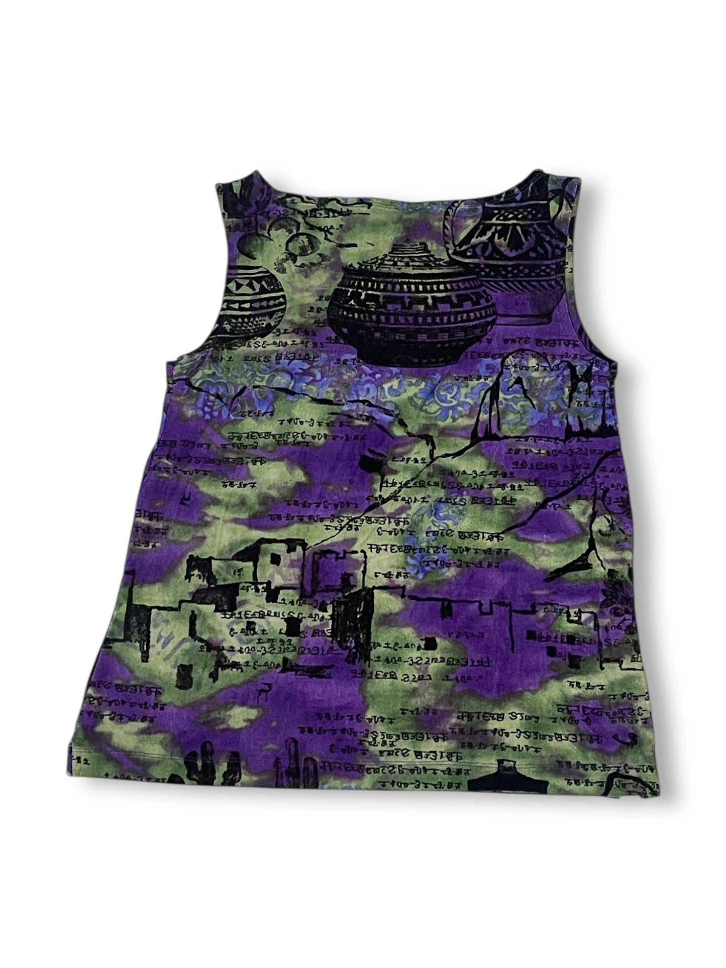 Y2K Asian Graphic Print Tank Top (M)