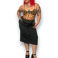 70’s/80’s Haberdashery by Leslie Fay Black Pencil Skirt (XL)