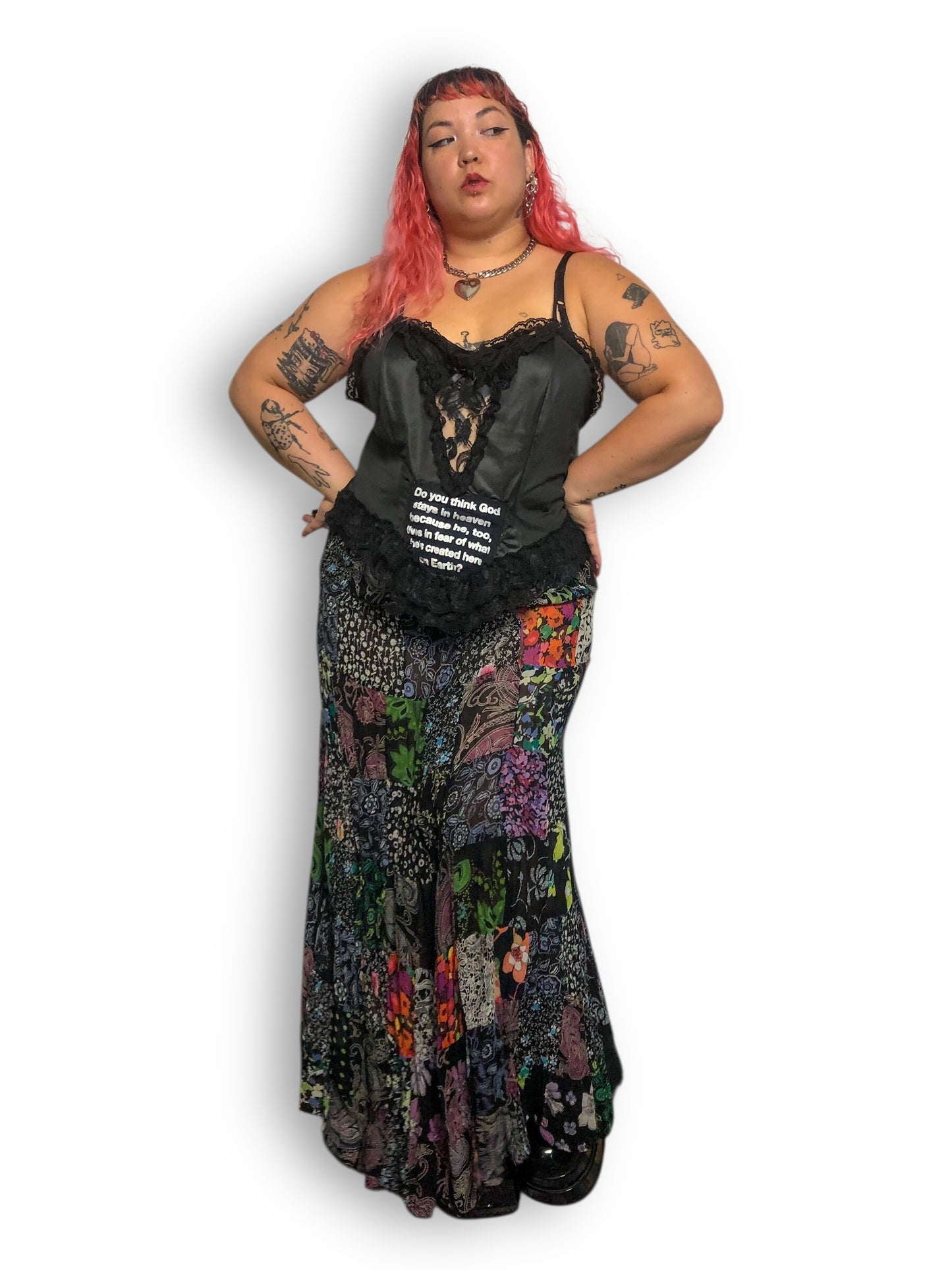 90’s Ruby ‘n’ Style Patchwork Floral Paisley Maxi Skirt (XL/2X)