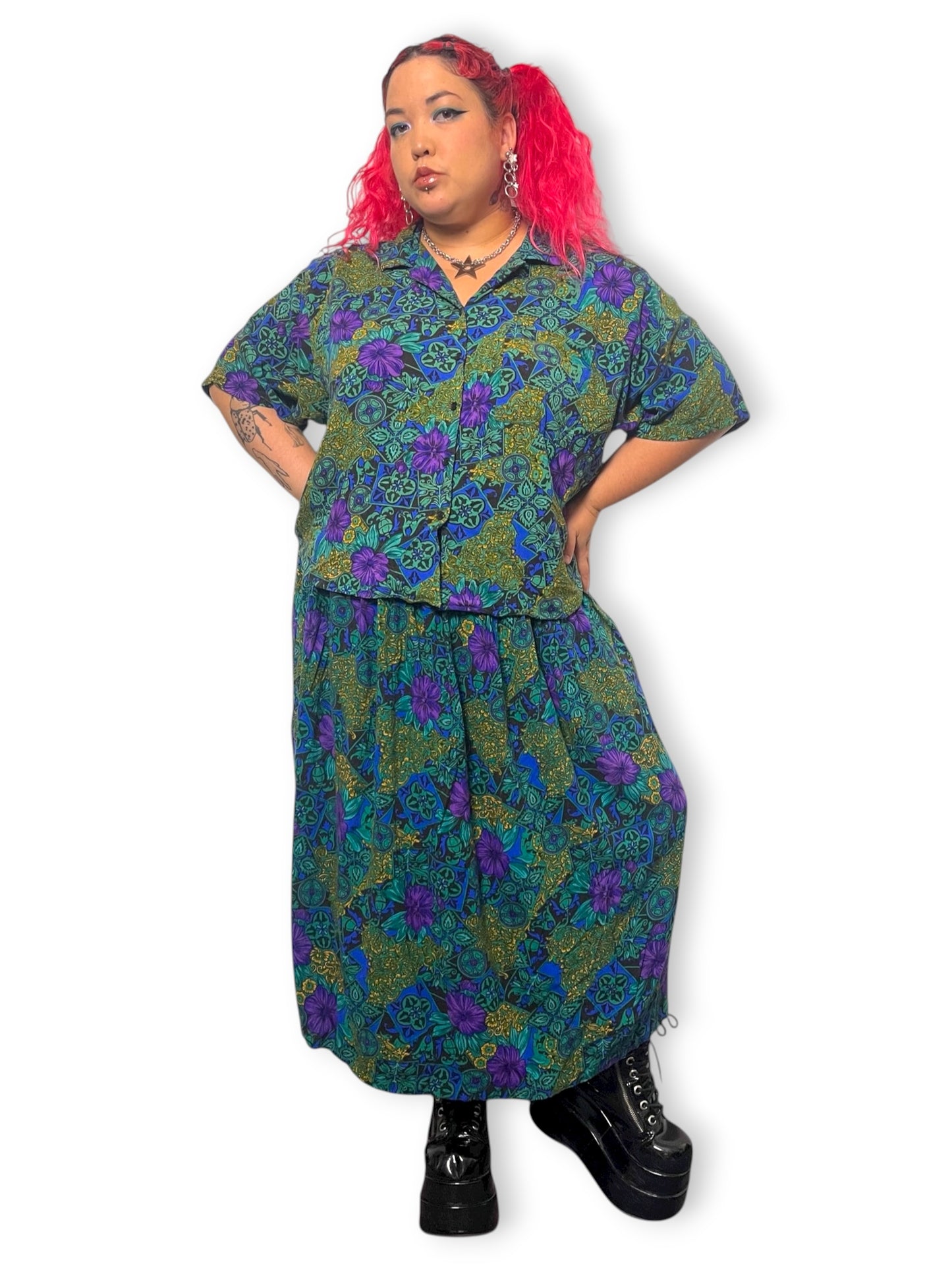 90’s/Y2K Allison Smith II Floral 2-Piece Set (3X)