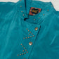 80’s Turquoise Retro Western Blouse (L)