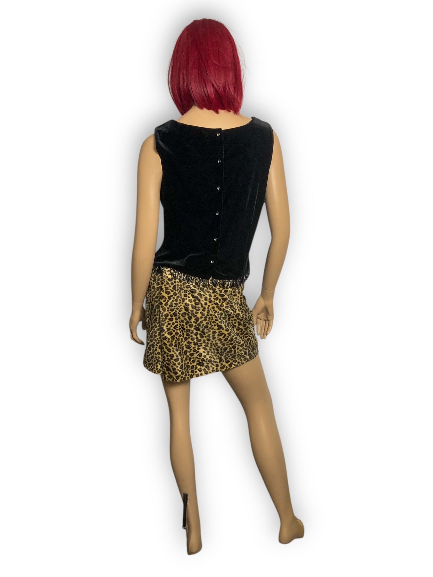 90’s/Y2K Ronni Nicole by Ouida Black Velvet Top (L)
