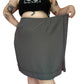 Y2K Venezia Gray Mesh Layered Mini Skirt (4X/5X)