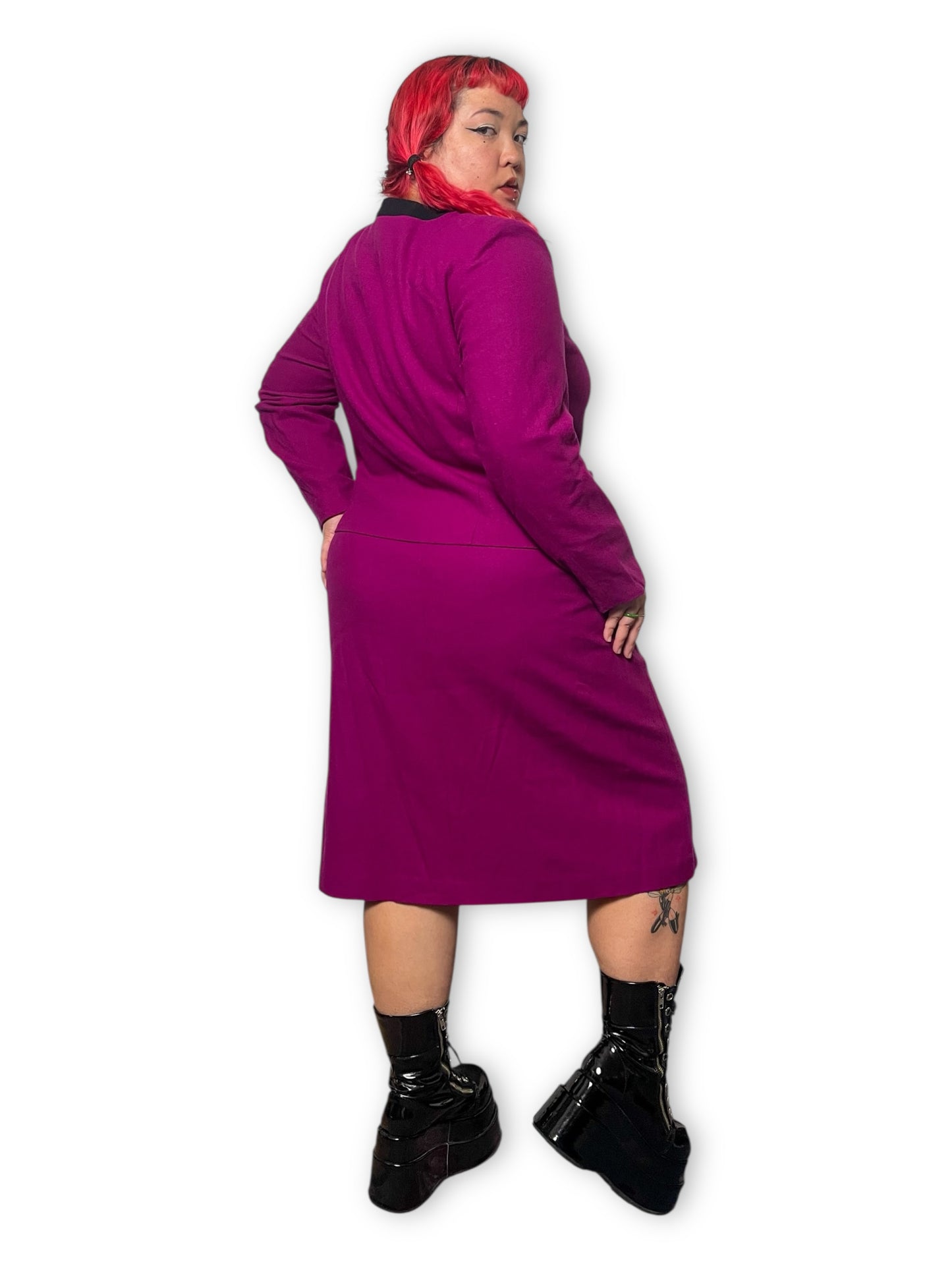 70’s Retro Wool Skirt Suit (2X)