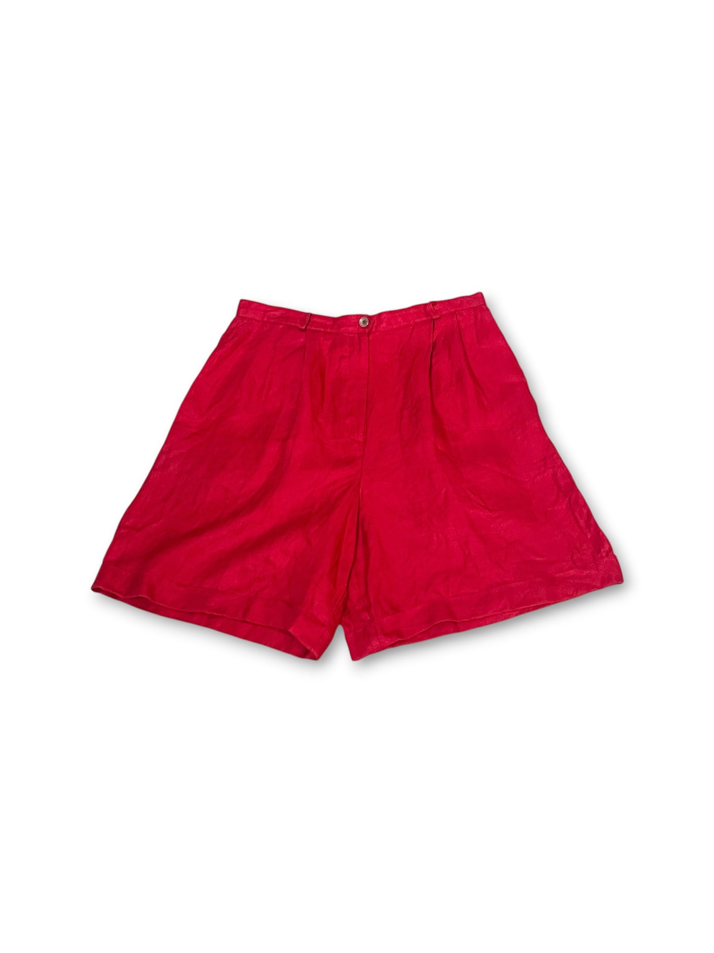 90’s/Y2K Red Retro Pleated Shorts (L)