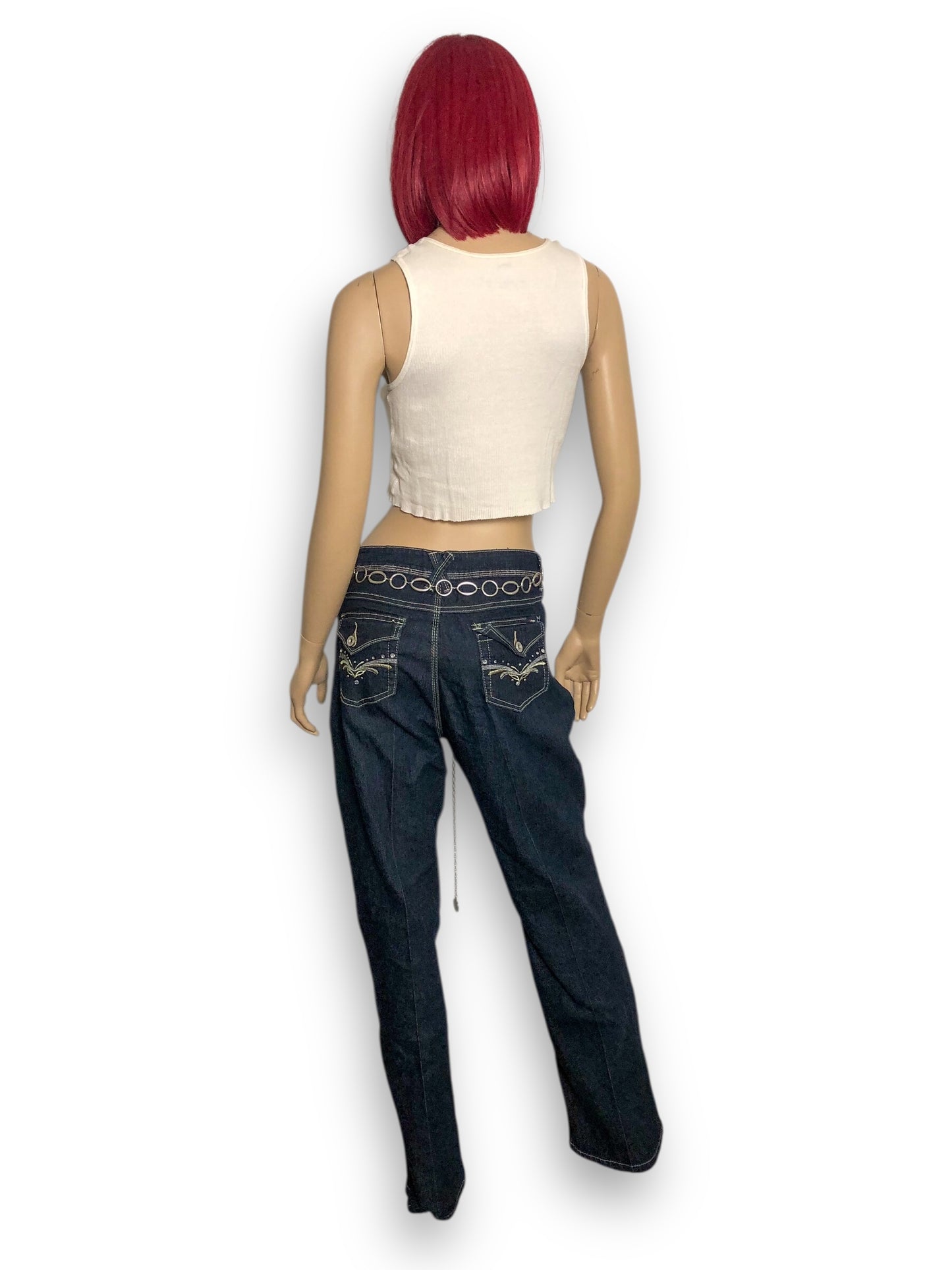 Y2K Angels Dark Wash Jeans (XL)
