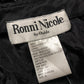90’s/Y2K Ronni Nicole by Ouida Black Glittery Floral Pants (XL)