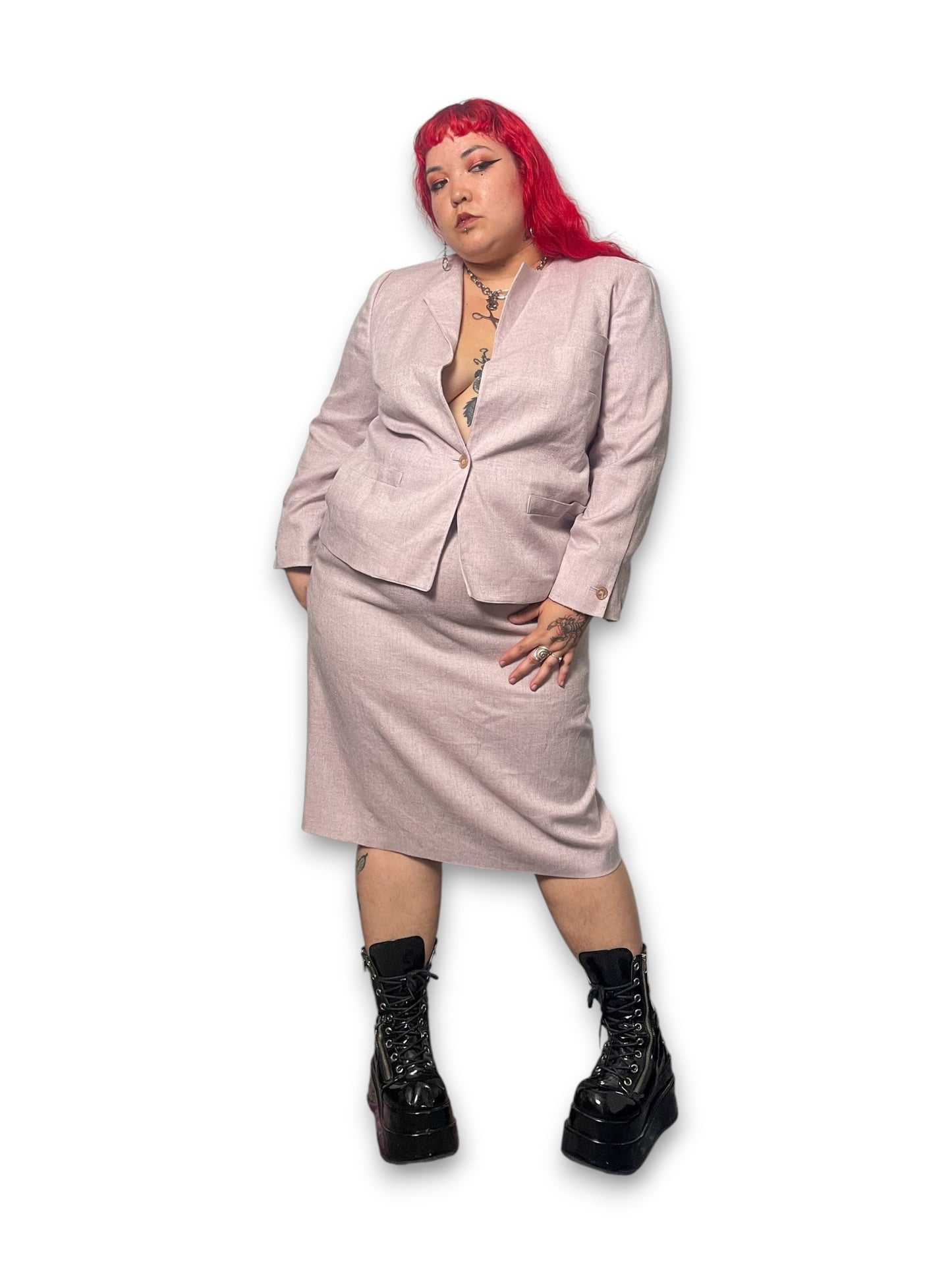 80’s Retro Pastel Skirt Suit (2X)