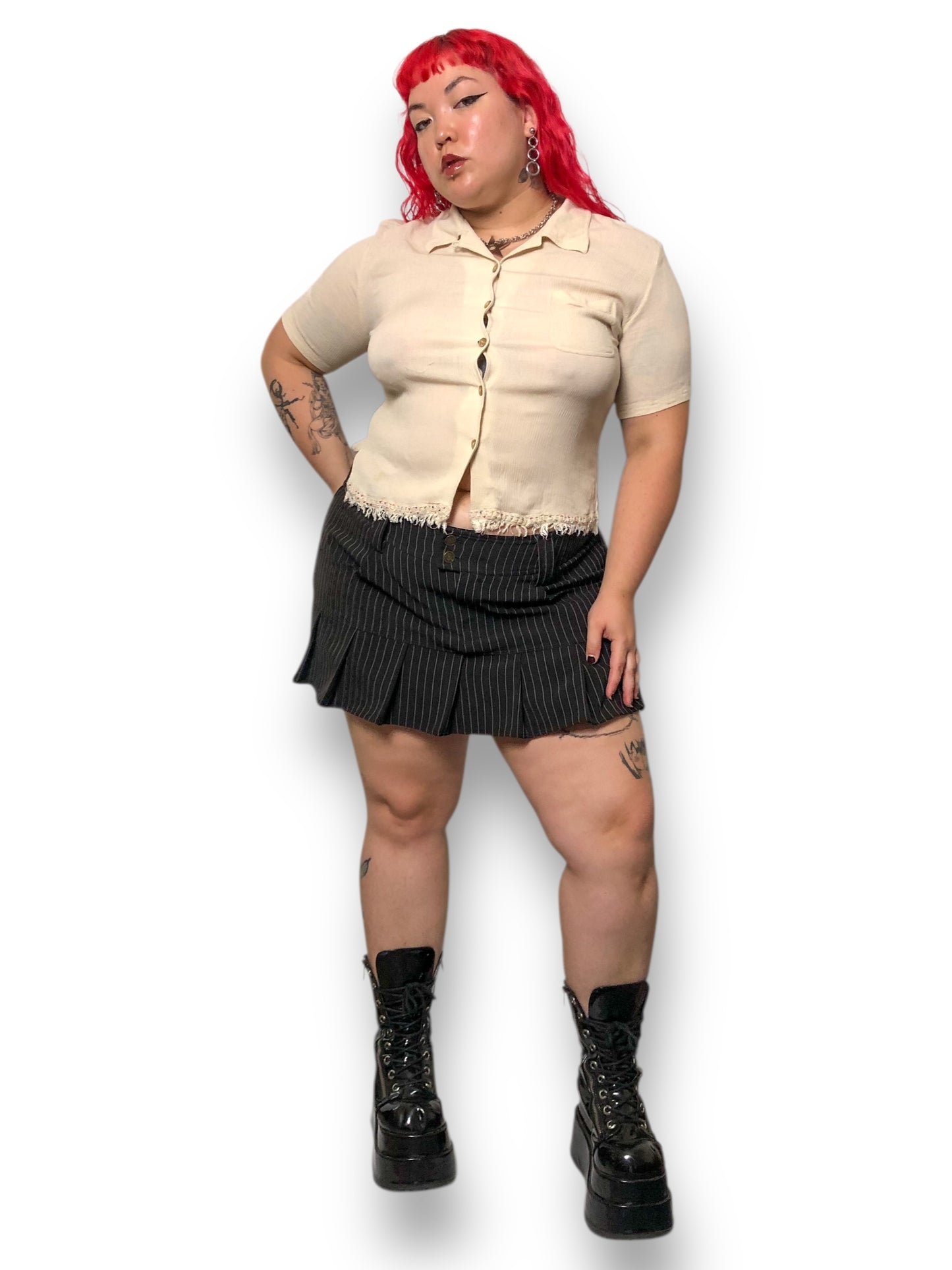 90’s Carole Little Cream Blouse (L/XL)