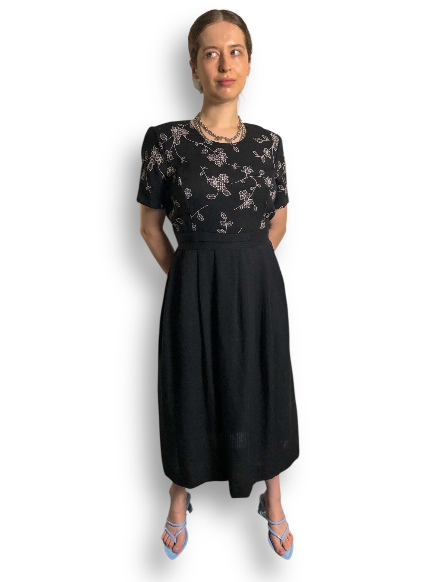 90’s/Y2K Miss Dorby Black Retro Maxi Dress (L/XL)