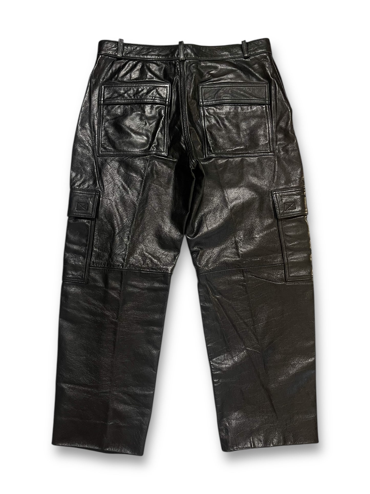 90’s/Y2K M. Julian by Wilsons Black Leather Cargo Pants (L/XL)