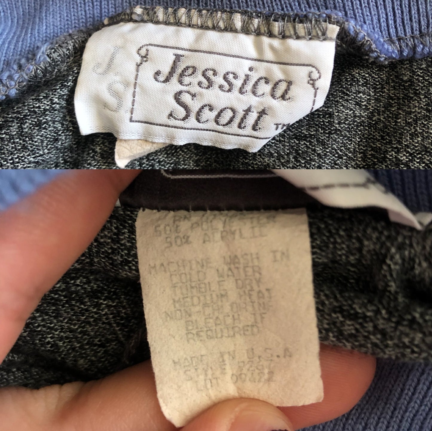 80’s Jessica Scott Heather Gray Polo Shirt (XL)
