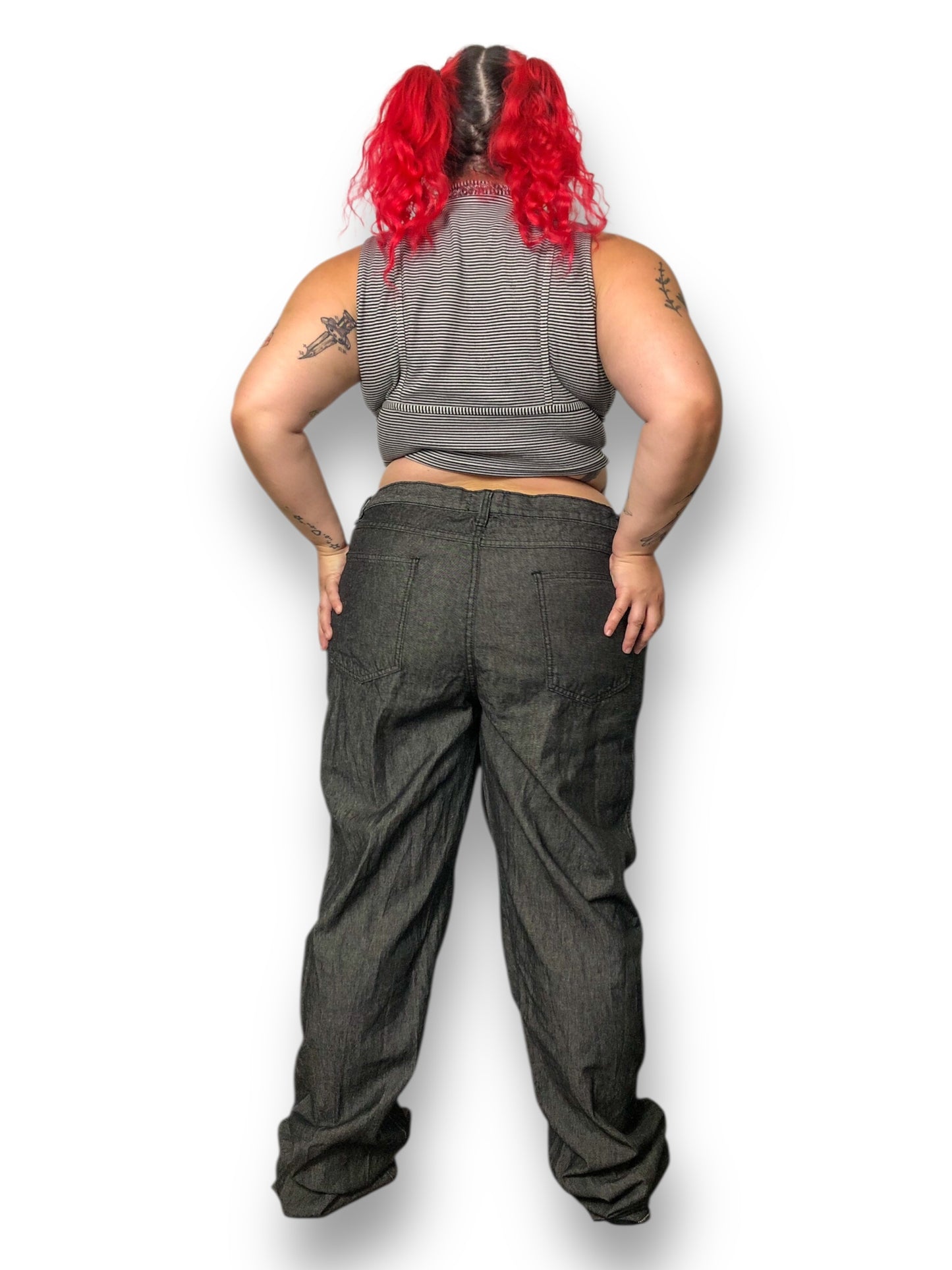 Y2K/Modern Liberty Blues Faded Black Denim Jeans (3X)