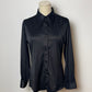 70’s Black Retro Blouse (M)