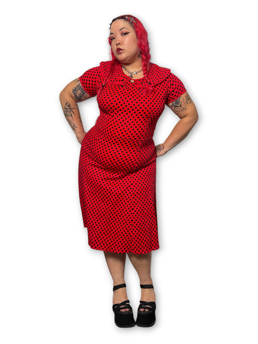 Ladybug Retro Wiggle Dress (XL)