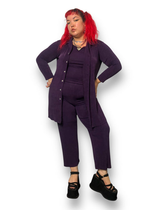 90’s Private Edition by Chico’s Plum Slinky 3-Piece Set (XL)