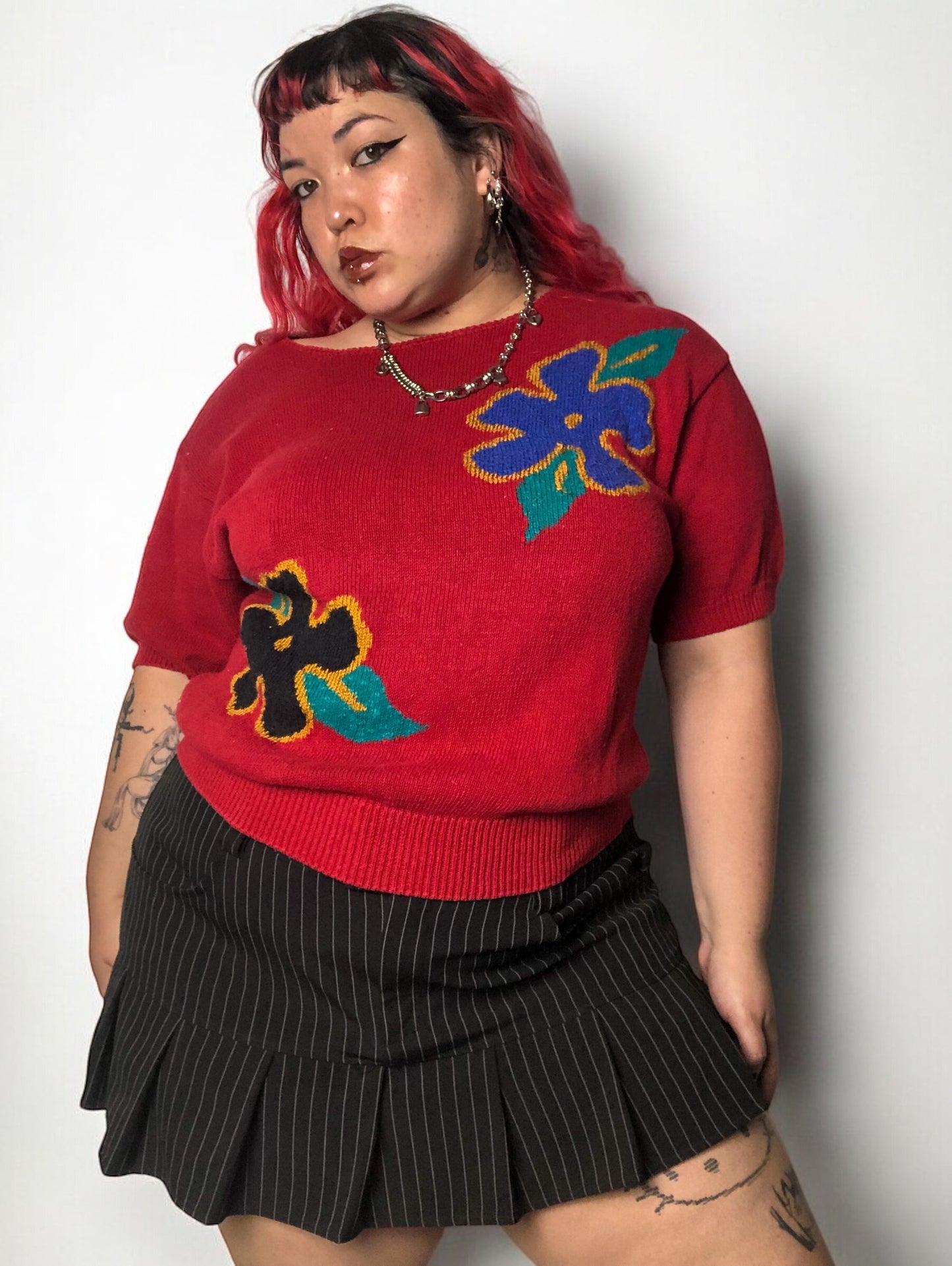 80’s Rejoice! Red Knit Shirt (2X)