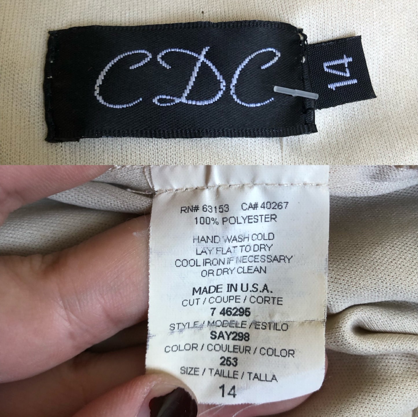 90’s CDC Tan Paisley Floral Midi Dress (XL)