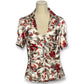 90’s/Y2K Floral Satin Blouse (XL)