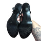 90’s/Y2K Jacqueline Ferrar Black Strappy Satin Heels (10)