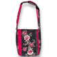 Black and Red Floral Print Tote Bag