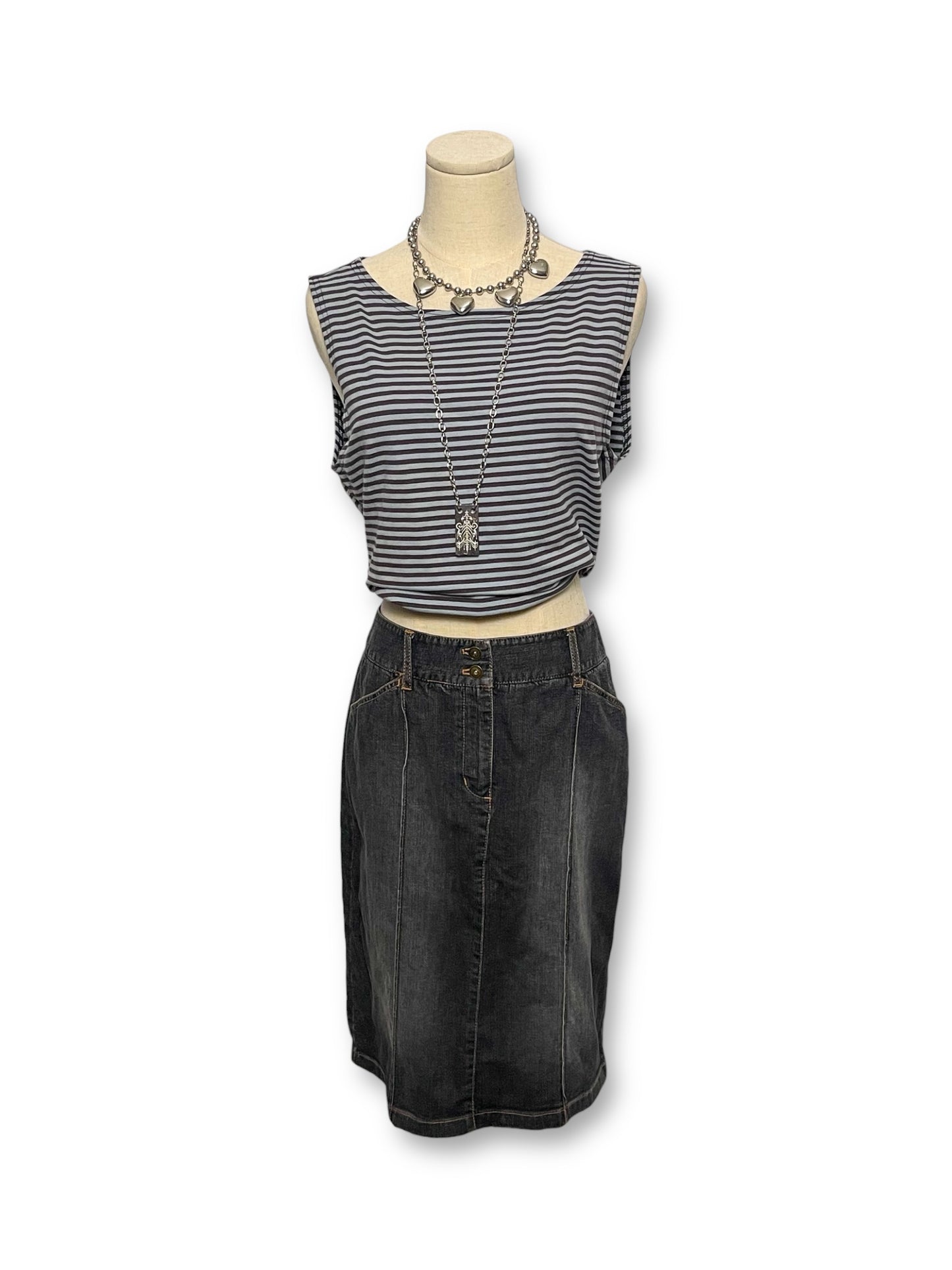 90’s/Y2K Denim Pencil Skirt (M)