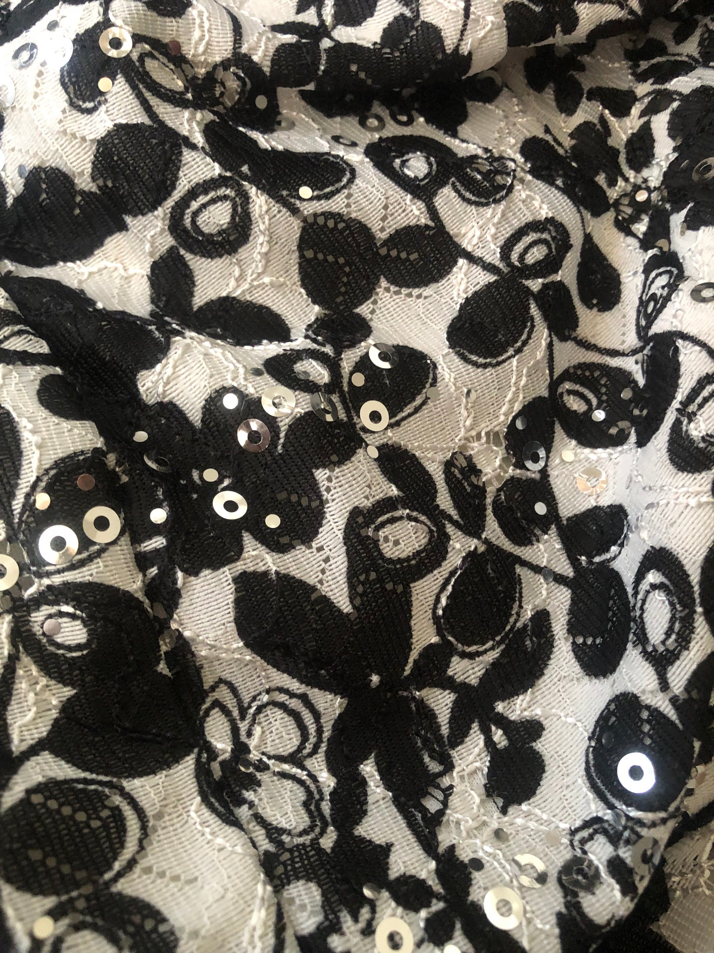 90’s Alex Evenings Black and White Floral Lace Tank Top (3X)