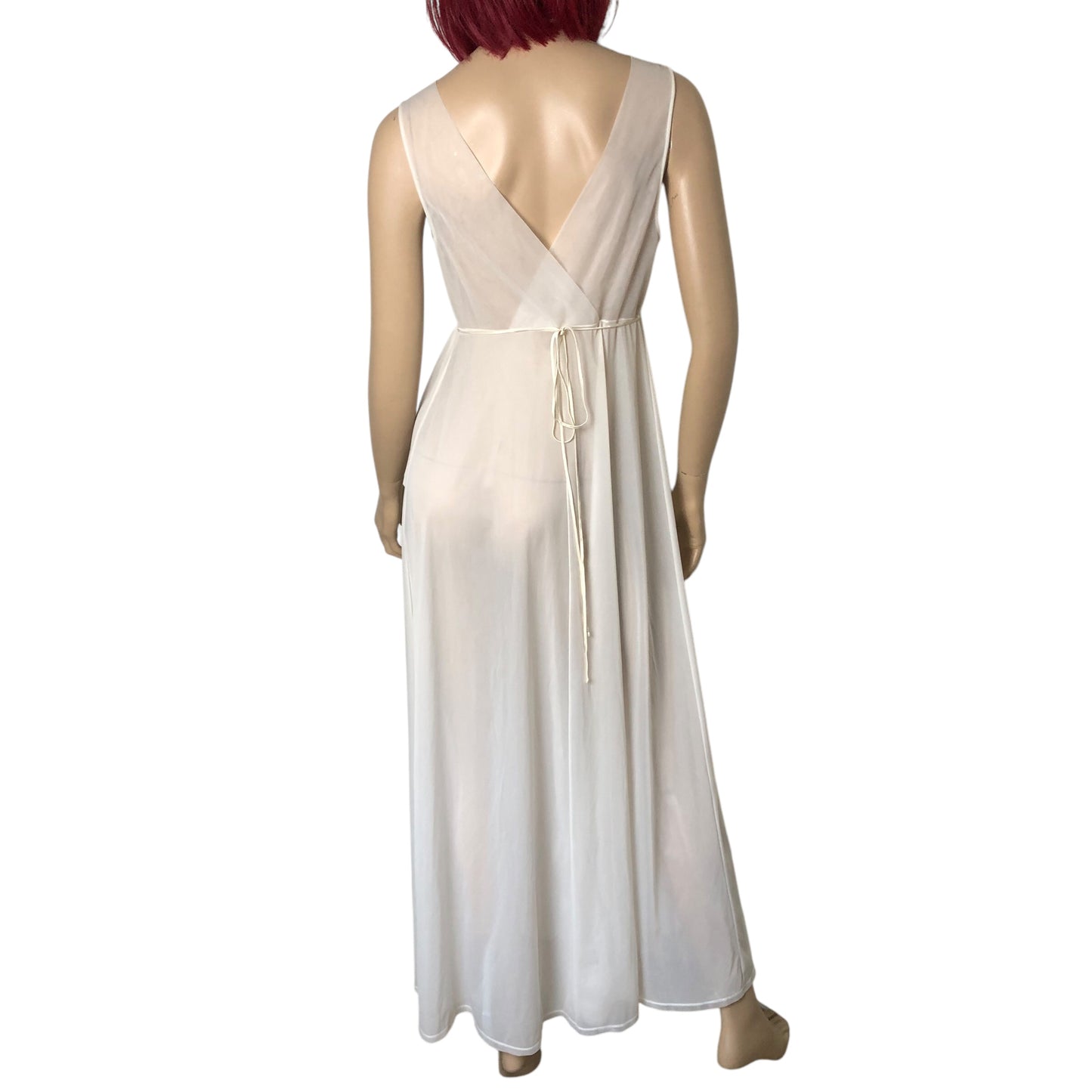 50’s Vanity Fair White Maxi Slip Dress (M)