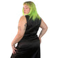 Y2K Sag Harbor Black and White Satin Tank Top (XL/2X)