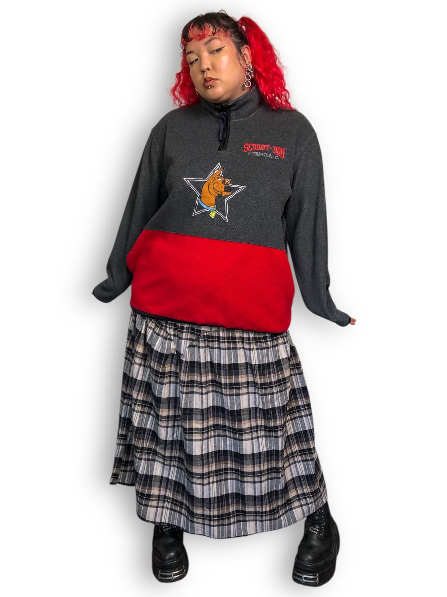 Y2K Scooby Doo Gray Fleece Pullover (4X)