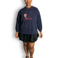 Y2K Looney Tunes Navy Blue Taz the Tasmanian Devil Sweatshirt (2X/3X)