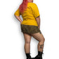 90’s/Y2K Rayar Les Coches Yellow T-Shirt (XL)