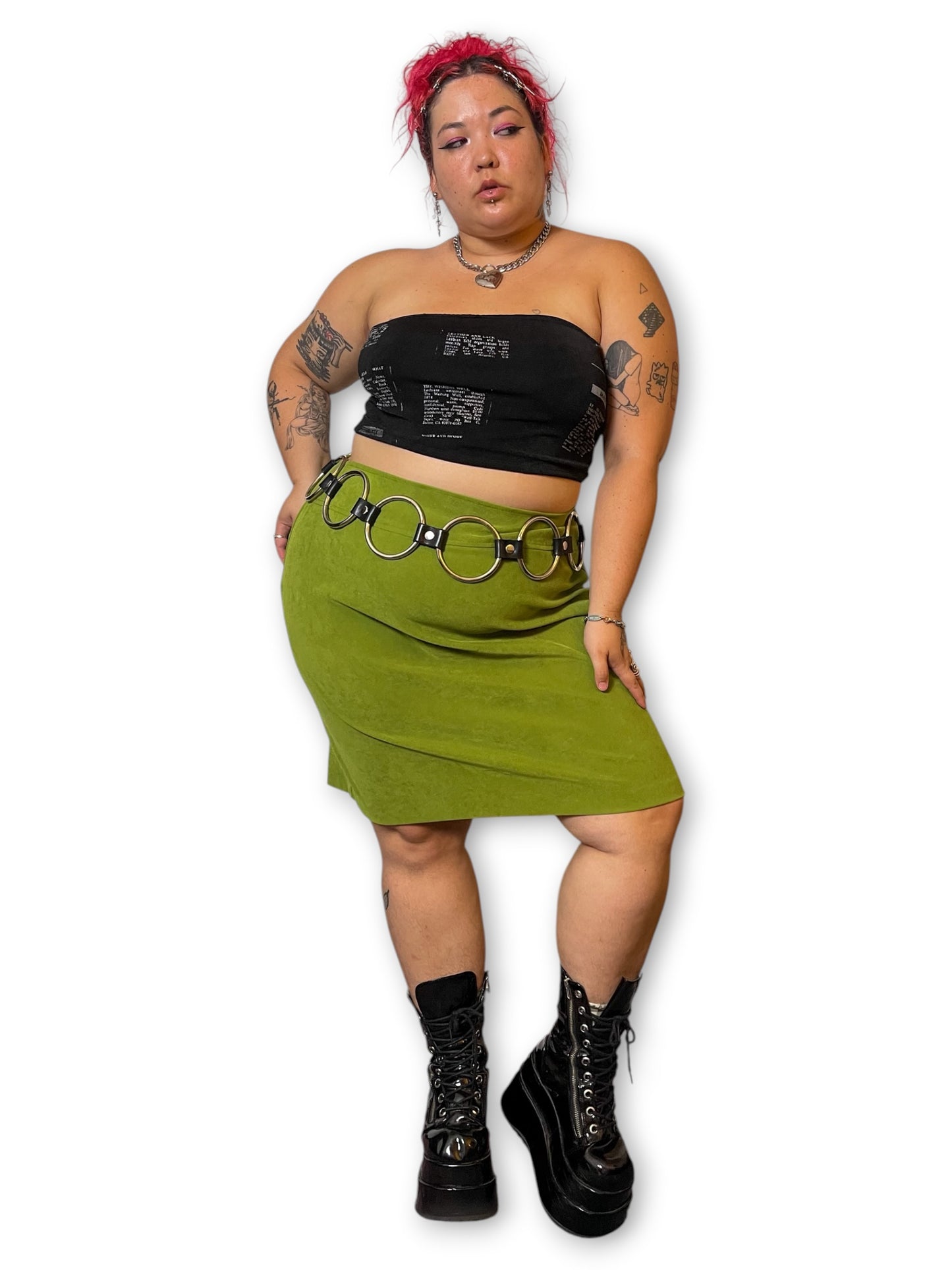 Y2K Lime Green Skirt (2X/3X)