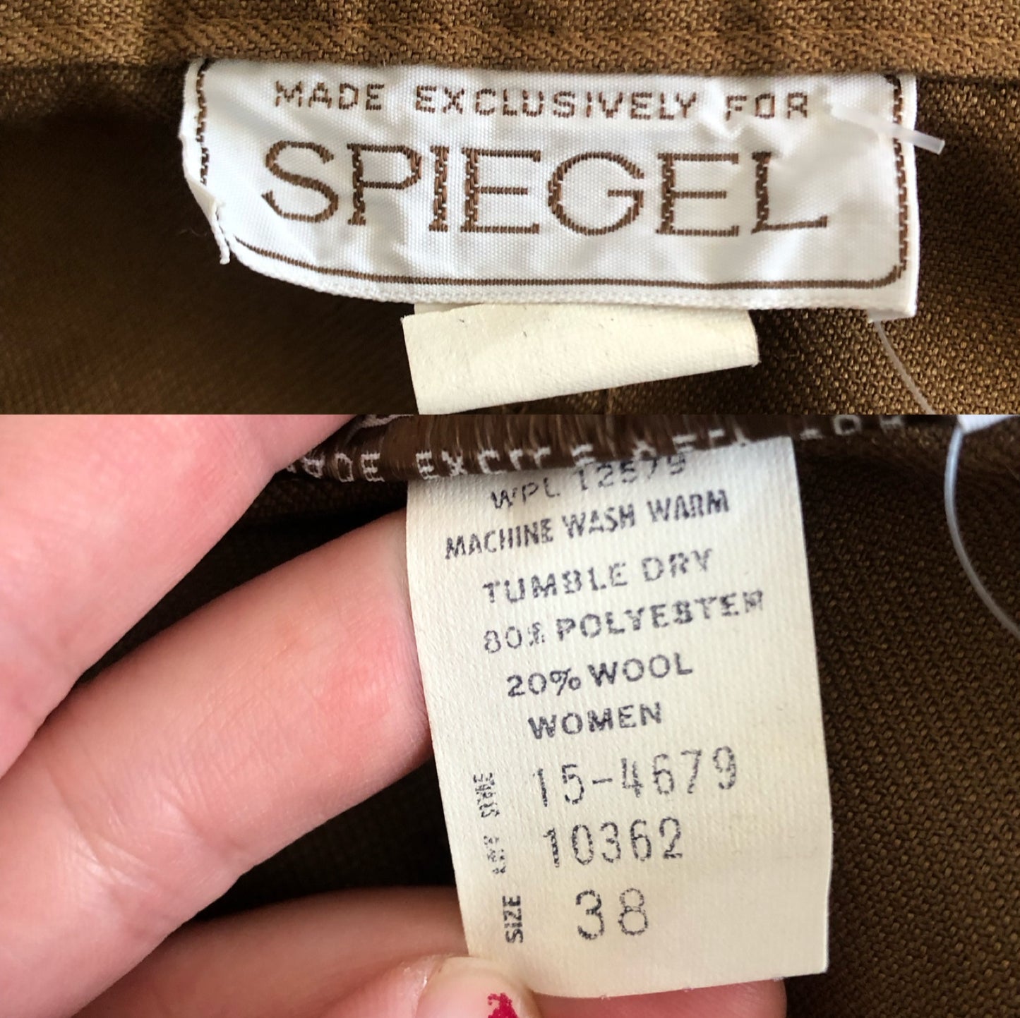 70’s Spiegel Khaki Pleated Skirt (2X)