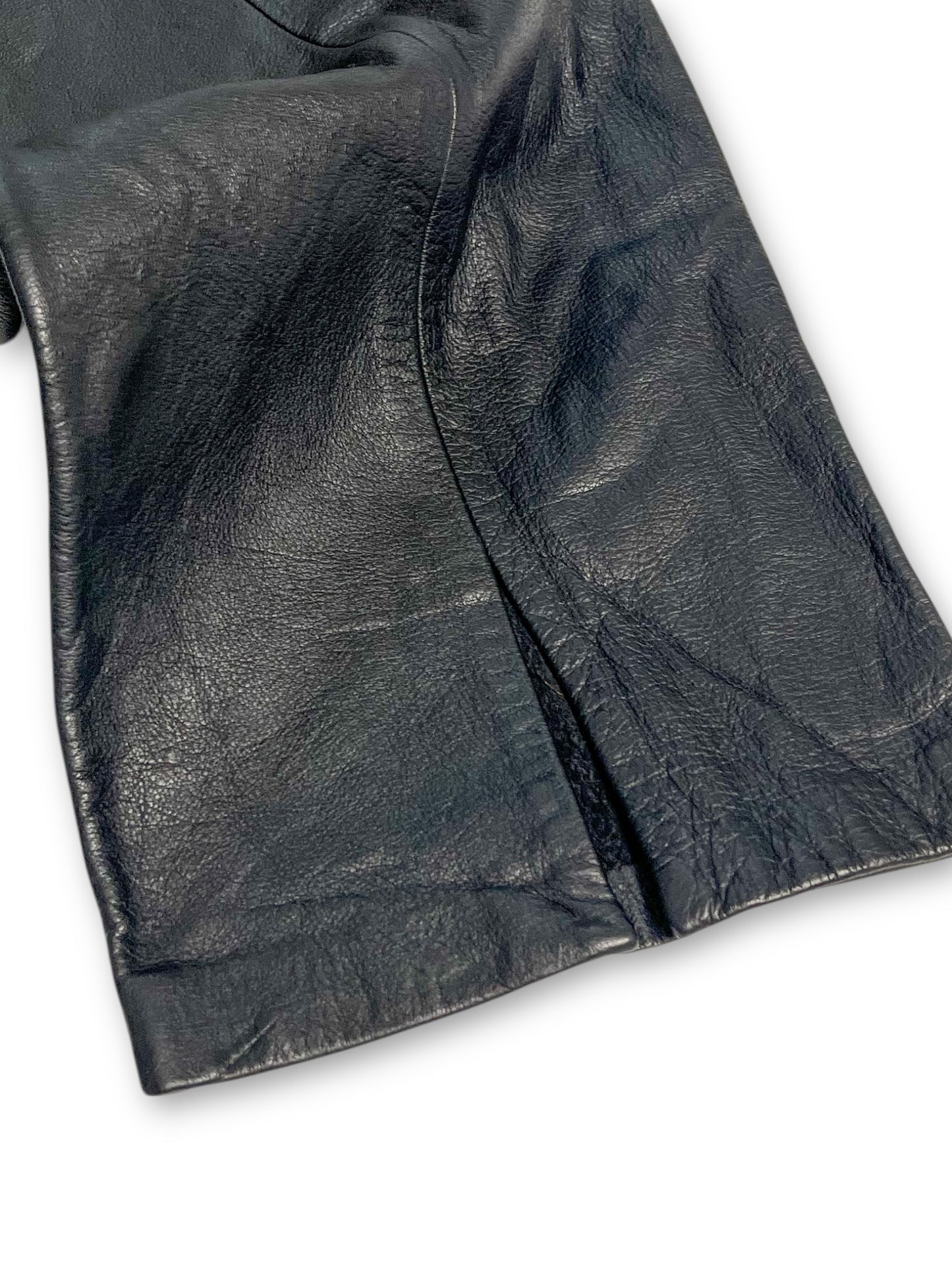90’s/Y2K Venezia Black Leather Pants (1X)