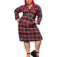 80’s Retro Grunge Shirt Dress (XL)