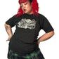 90’s/Y2K Graphic Print Black T-Shirt (XL)