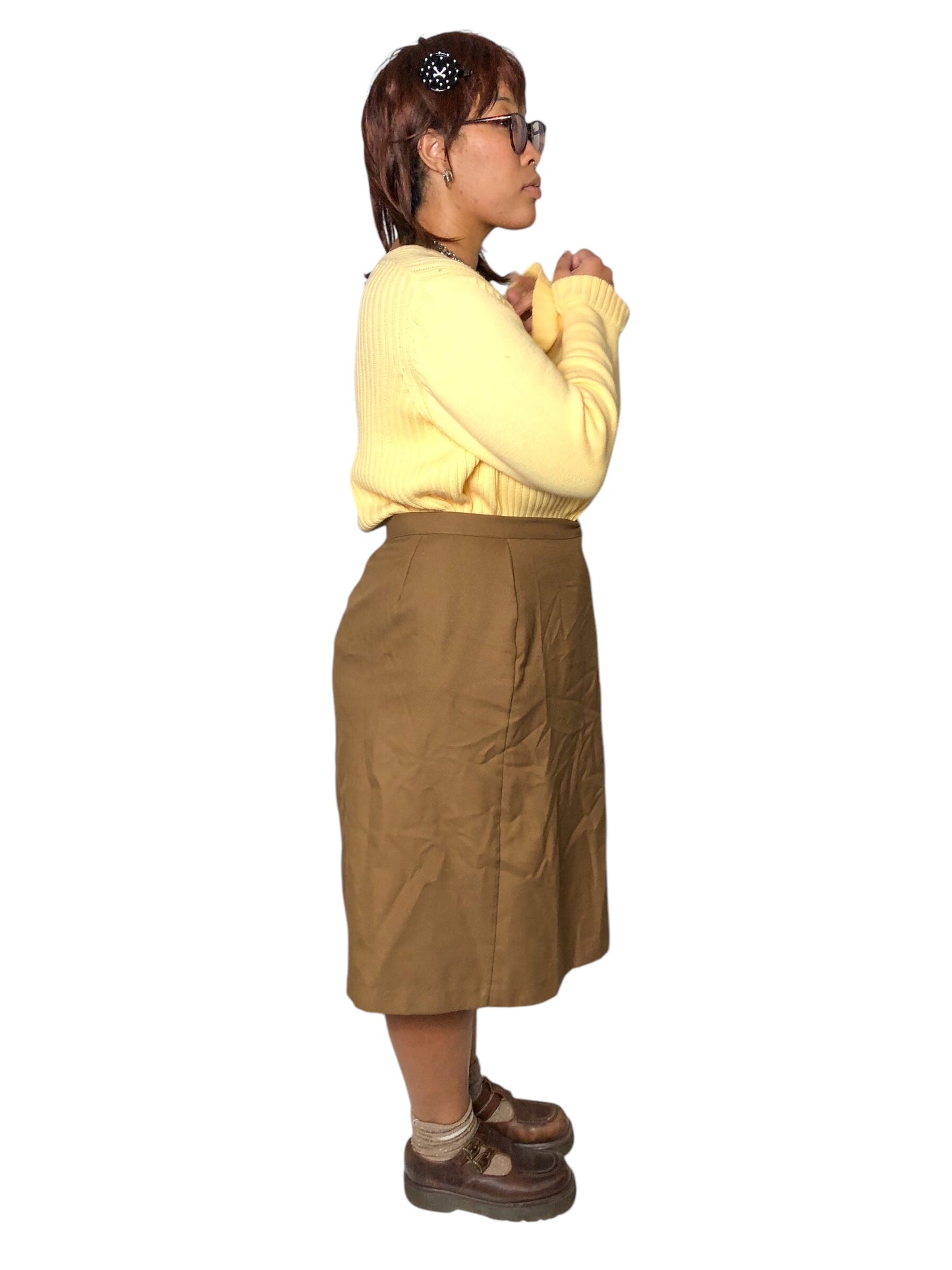 70’s Spiegel Khaki Pleated Skirt (2X)