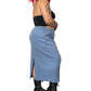 90’s Damasport Baby Blue Rib Knit Midi Skirt (3X)