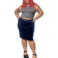 90’s/Y2K Dark Blue Velvet Skirt (L/XL/1X)