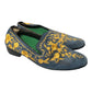 Vintage Floral Embroidered Suede Loafers (11.5)