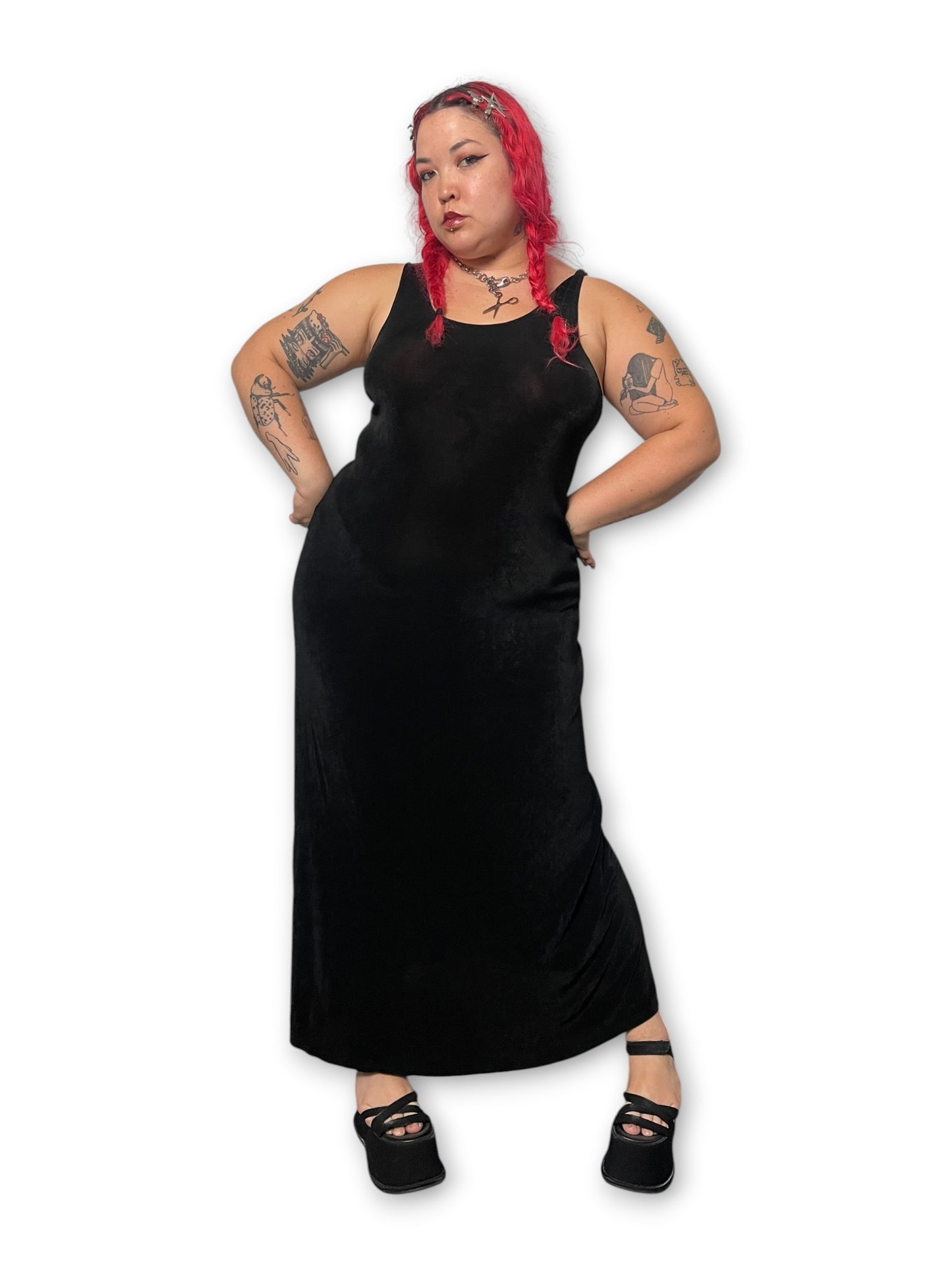 90’s Slinky Maxi Dress (XL/1X)