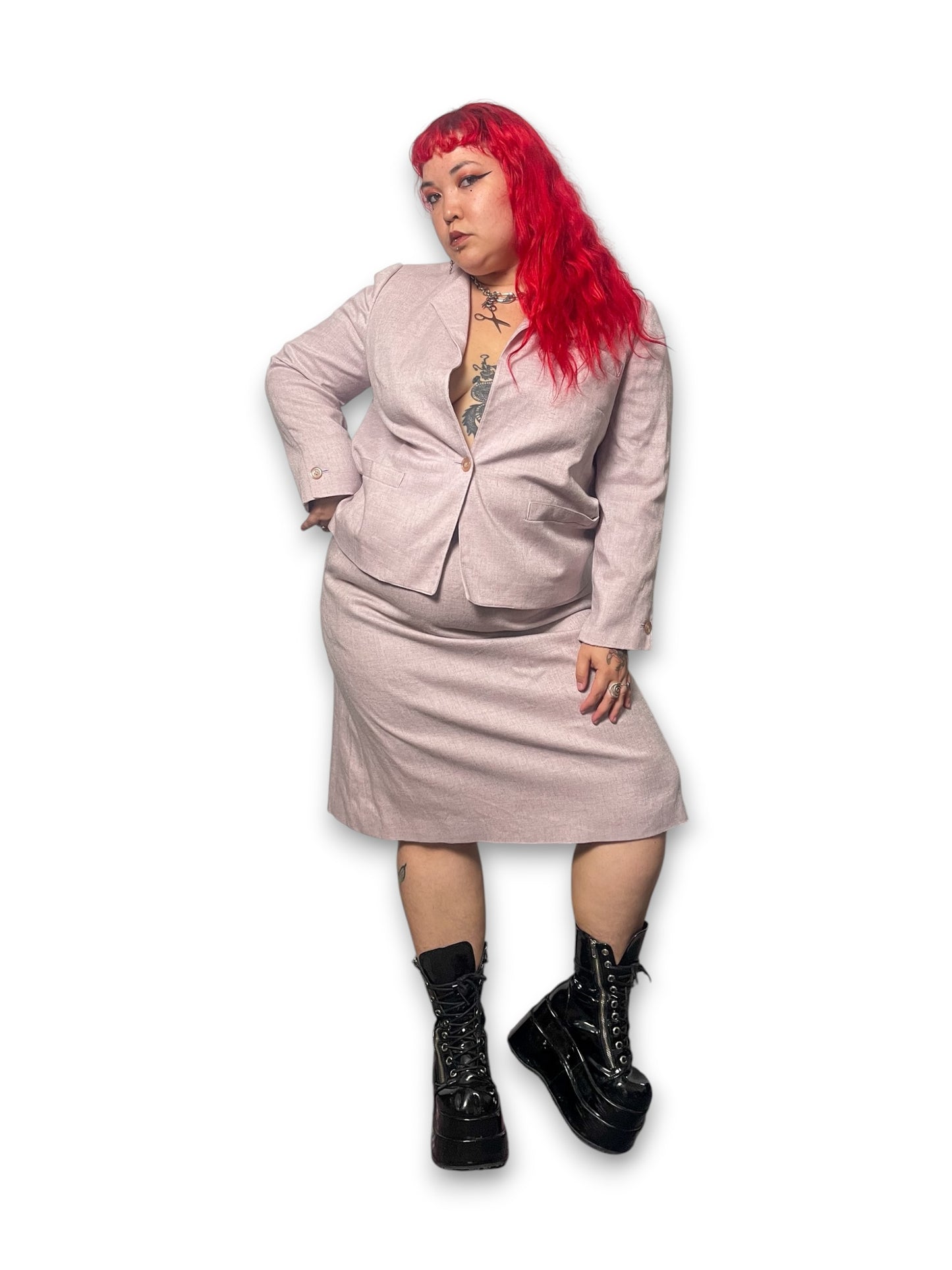 80’s Retro Pastel Skirt Suit (2X)