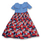 70’s/80’s Retro Patchwork Prairie Dress (L/XL)