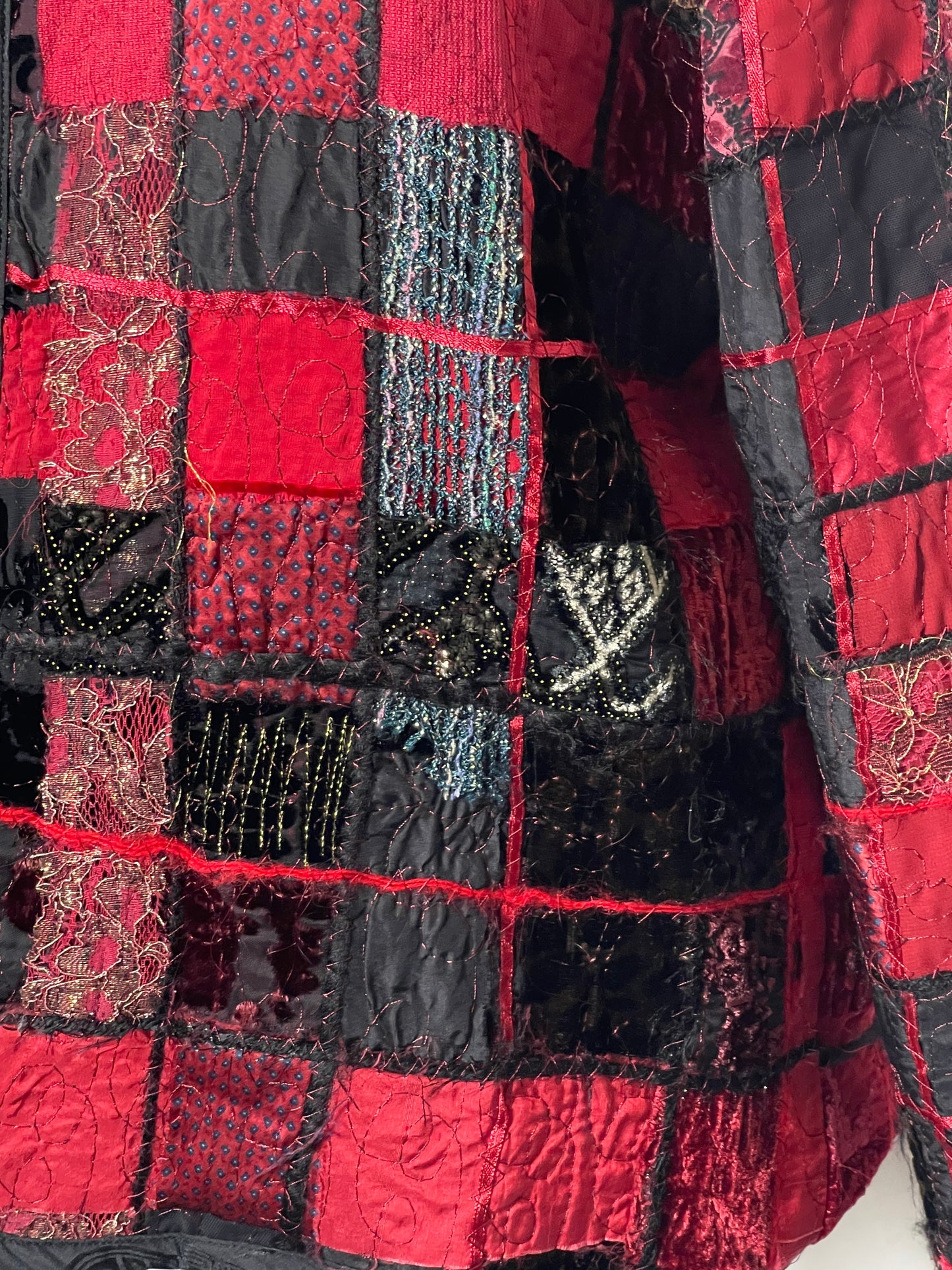 90’s Patchwork Tapestry Cardigan (L)