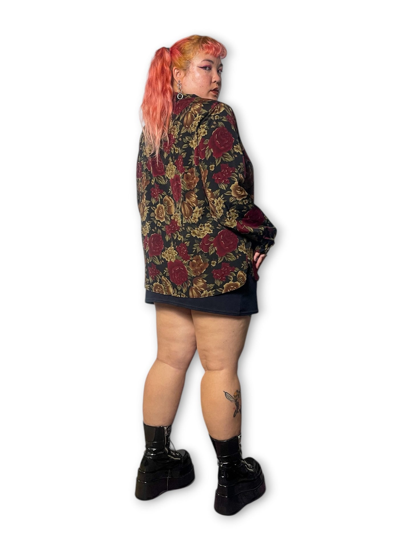 Y2K Dark Romantic Print Blouse (3X)