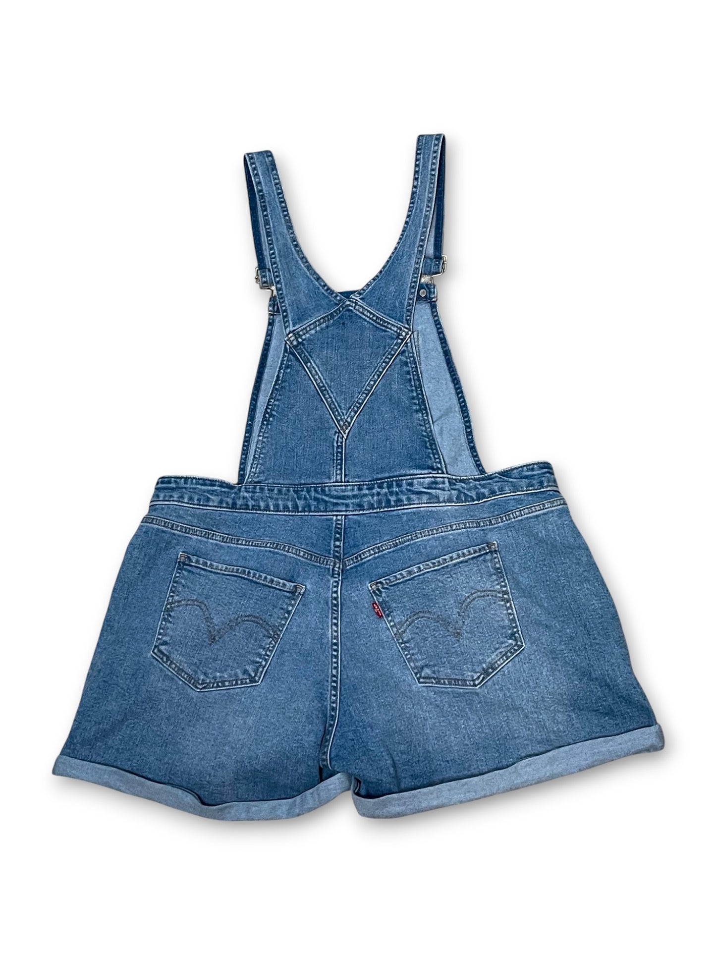 Levi’s Medium Wash Denim Short Overalls (XL/1X)