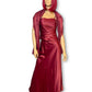 90’s Rebecca Burgundy Satin 3-Piece Evening Set (XS)