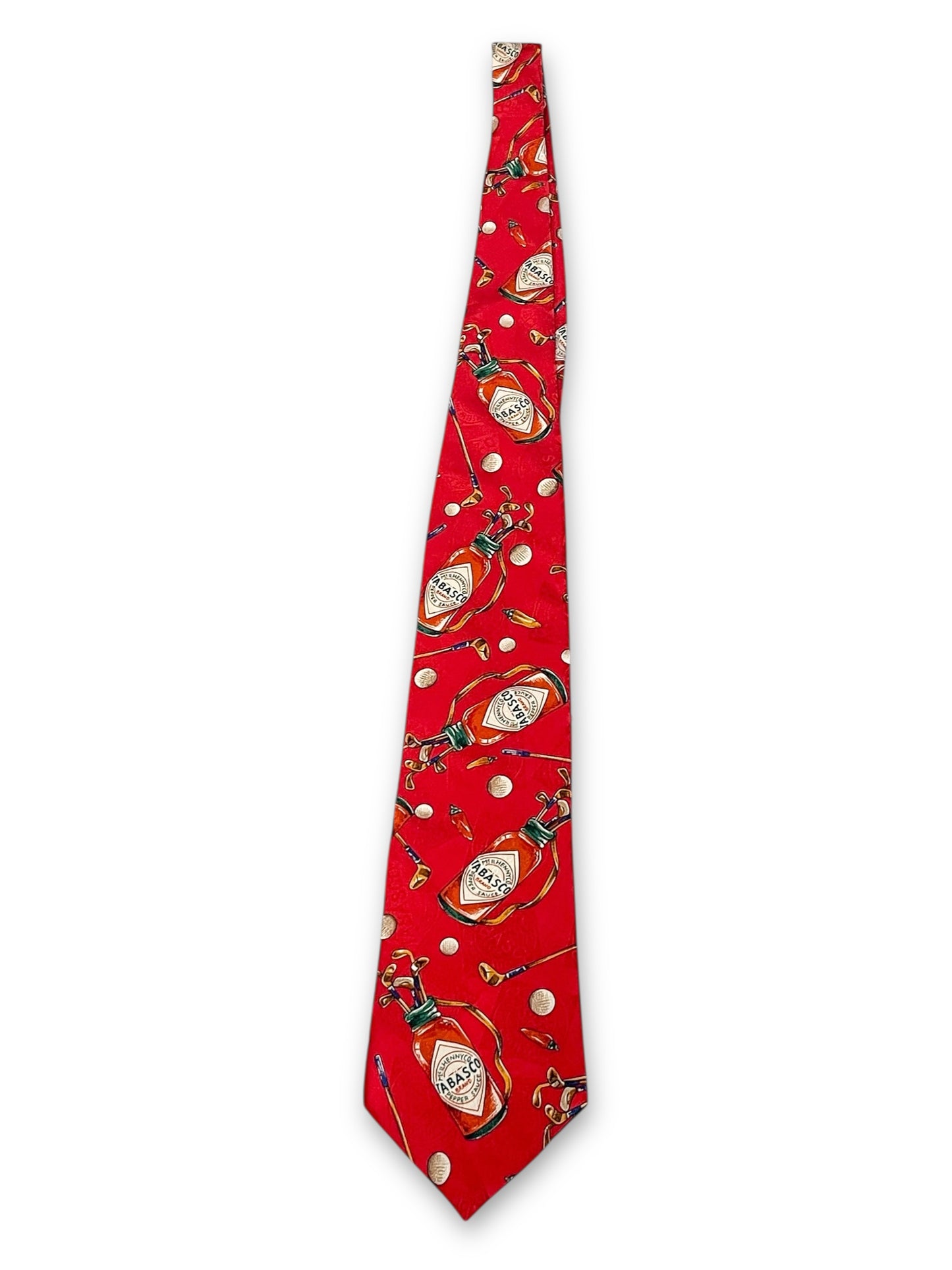 Vintage Tabasco Red Print Necktie