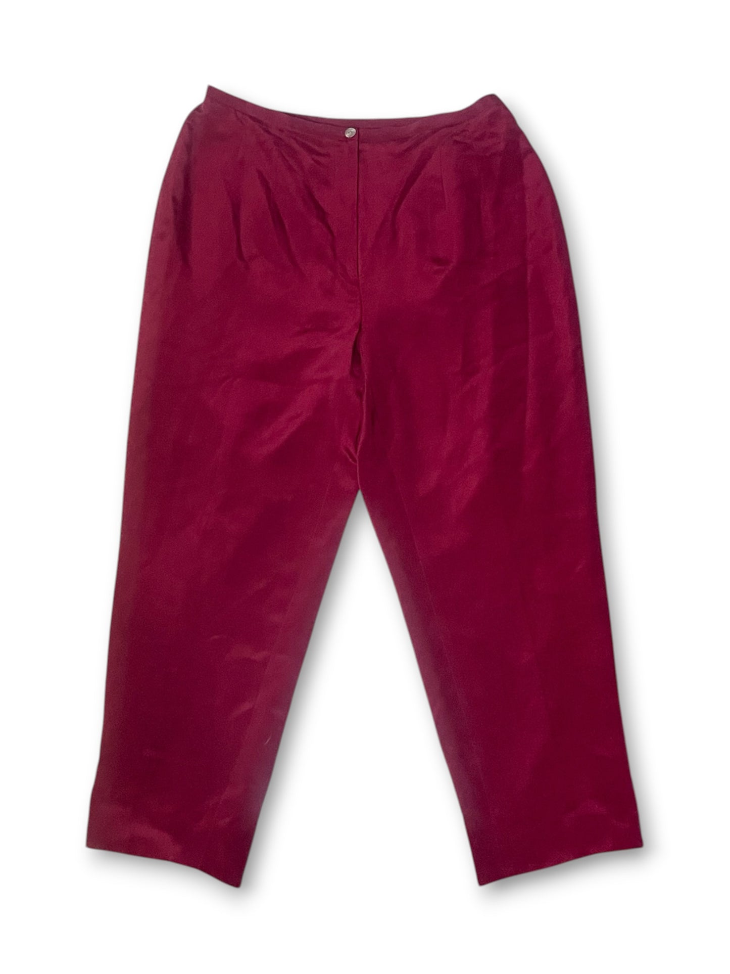 90’s Burgundy Silk Pants (XL)